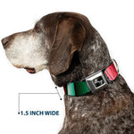 Dog Bone Seatbelt Buckle Collar - Zarape5 Vertical Multi Color Stripe