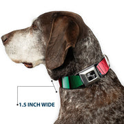 Dog Bone Seatbelt Buckle Collar - Zarape5 Vertical Multi Color Stripe