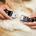 Load image into Gallery viewer, Dog Bone Seatbelt Buckle Collar - Zodiac CANCER/Symbol Black/White
