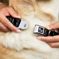 Load image into Gallery viewer, Dog Bone Seatbelt Buckle Collar - Zodiac LIBRA/Constellation Black/White
