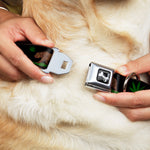 Dog Bone Seatbelt Buckle Collar - Cali Bear/Pot Leaf Black/Gray/Green