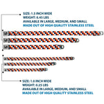 Dog Bone Seatbelt Buckle Collar - Checker Navy/Orange/White