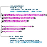 Dog Bone Seatbelt Buckle Collar - Bandana/Skulls Purple/White