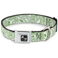 Load image into Gallery viewer, Dog Bone Seatbelt Buckle Collar - Bandana/Skulls White/Irish Green
