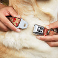 Load image into Gallery viewer, Dog Bone Seatbelt Buckle Collar - Bandana/Skulls Gold/Scarlet Red
