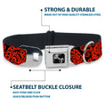 Load image into Gallery viewer, Dog Bone Seatbelt Buckle Collar - Bandana/Skulls Black/Orange
