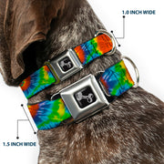 Dog Bone Seatbelt Buckle Collar - BD Tie Dye13