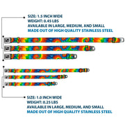 Dog Bone Seatbelt Buckle Collar - BD Tie Dye13