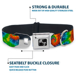 Dog Bone Seatbelt Buckle Collar - BD Tie Dye13