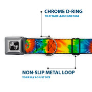 Dog Bone Seatbelt Buckle Collar - BD Tie Dye13