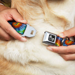Dog Bone Seatbelt Buckle Collar - BD Tie Dye13