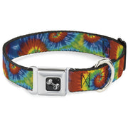 Dog Bone Seatbelt Buckle Collar - BD Tie Dye13