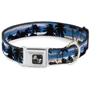 Dog Bone Seatbelt Buckle Collar - Blue Sunset
