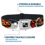 Dog Bone Seatbelt Buckle Collar - Beach Tags/Paint Splatter Brick Wall/Beach Scenes