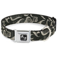 Load image into Gallery viewer, Dog Bone Seatbelt Buckle Collar - BD AUTHENTIC SEATBELT BELT SINCE 1993 Flames Olive/Tan
