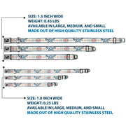 Dog Bone Seatbelt Buckle Collar - BD AUTHENTIC SEATBELT BELT White/Blue/Red