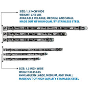 Dog Bone Seatbelt Buckle Collar - BD Skull MAKE YOUR FATE Black/White