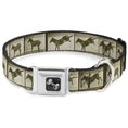 Load image into Gallery viewer, Dog Bone Seatbelt Buckle Collar - Bucking Donkey Vintage Film Strip
