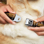 Buckle-Down Seatbelt Buckle Dog Collar - Bullets2 Orange/Black