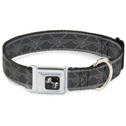 Dog Bone Seatbelt Buckle Collar - BD Monogram2 Grays