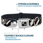 Dog Bone Seatbelt Buckle Collar - BD Logo/BUCKLE-DOWN Script Black/White