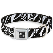 Dog Bone Seatbelt Buckle Collar - BD Logo/BUCKLE-DOWN Script Black/White