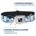 Load image into Gallery viewer, Dog Bone Seatbelt Buckle Collar - BUCKLE-DOWN Shapes Turquoise/White

