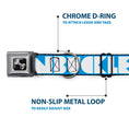 Load image into Gallery viewer, Dog Bone Seatbelt Buckle Collar - BUCKLE-DOWN Shapes Turquoise/White
