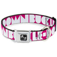 Load image into Gallery viewer, Dog Bone Seatbelt Buckle Collar - BUCKLE-DOWN Shapes Hot Pink/White

