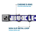 Load image into Gallery viewer, Dog Bone Seatbelt Buckle Collar - BUCKLE-DOWN Shapes Blue/White
