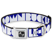 Dog Bone Seatbelt Buckle Collar - BUCKLE-DOWN Shapes Blue/White