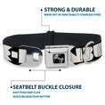 Load image into Gallery viewer, Dog Bone Seatbelt Buckle Collar - BUCKLE-DOWN Shapes Black/White
