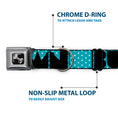 Load image into Gallery viewer, Dog Bone Seatbelt Buckle Collar - BUCKLE-DOWN Shapes Dot Turquoise/White/Black
