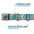 Load image into Gallery viewer, Dog Bone Seatbelt Buckle Collar - Blonde Pin Up Girl Bright Blue
