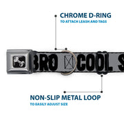Dog Bone Seatbelt Buckle Collar - COOL STORY BRO Gray/Black