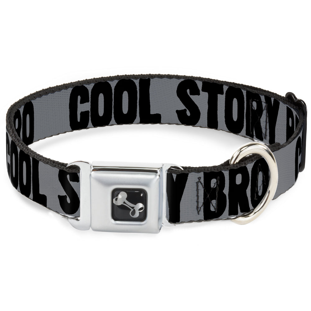 Dog Bone Seatbelt Buckle Collar - COOL STORY BRO Gray/Black