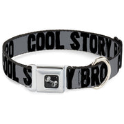 Dog Bone Seatbelt Buckle Collar - COOL STORY BRO Gray/Black