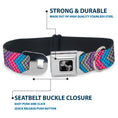 Load image into Gallery viewer, Dog Bone Seatbelt Buckle Collar - Chevron Weave Gray/Lavender/Pink/Baby Blue
