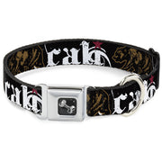Dog Bone Seatbelt Buckle Collar - CALI w/Grizzly Bear