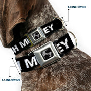 Dog Bone Seatbelt Buckle Collar - CA$H MONEY Black/White
