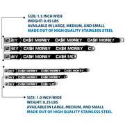 Dog Bone Seatbelt Buckle Collar - CA$H MONEY Black/White