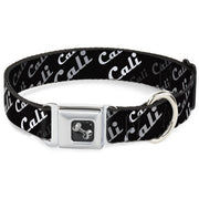Dog Bone Seatbelt Buckle Collar - CALI Fade Diagonal Black/Gray/White