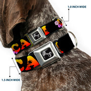 Dog Bone Seatbelt Buckle Collar - CALI Tropical Black/Multi Color