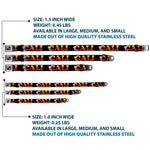Dog Bone Seatbelt Buckle Collar - CALI Tropical Black/Multi Color