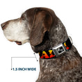 Load image into Gallery viewer, Dog Bone Seatbelt Buckle Collar - CALI Tropical Black/Multi Color
