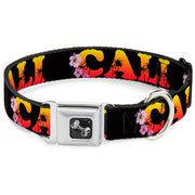 Dog Bone Seatbelt Buckle Collar - CALI Tropical Black/Multi Color
