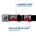 Load image into Gallery viewer, Dog Bone Seatbelt Buckle Collar - COME-AT ME-BRO Black/White/Red
