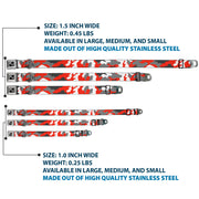 Dog Bone Seatbelt Buckle Collar - Camo Orange