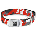 Load image into Gallery viewer, Dog Bone Seatbelt Buckle Collar - Camo Orange
