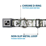Dog Bone Seatbelt Buckle Collar - CASH MONEY $ Dollars/White